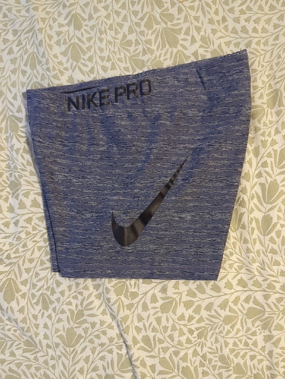 Nike Heathered Navy Blue Performance Shorts with Black Swoosh